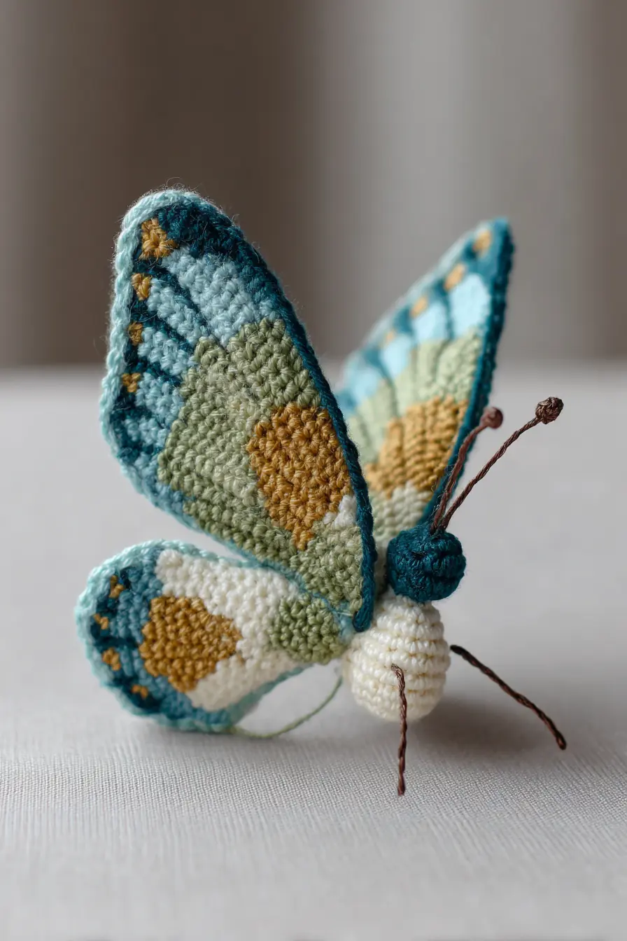 Amigurumi Butterfly Crochet Pattern — Tapestry Wings, Cotton Yarn & Wired Antennae