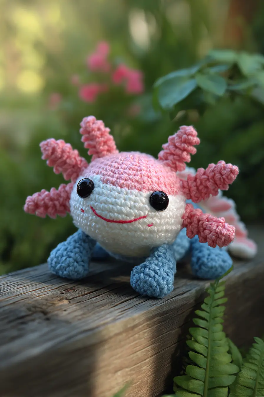 Amigurumi Axolotl Crochet Pattern — Single Crochet, Increases & Bobble Gills