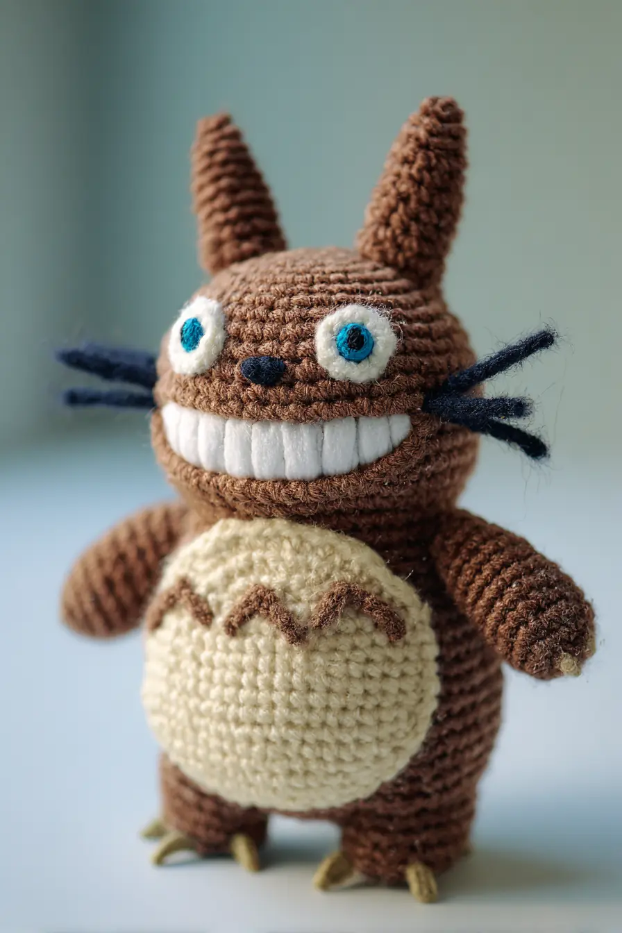Smiling Brown Amigurumi Monster — Crochet Materials, Stitches & Tips