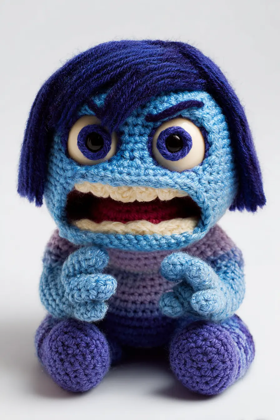Angry Blue Amigurumi Monster — Crochet Pattern, Materials & Safety Tips