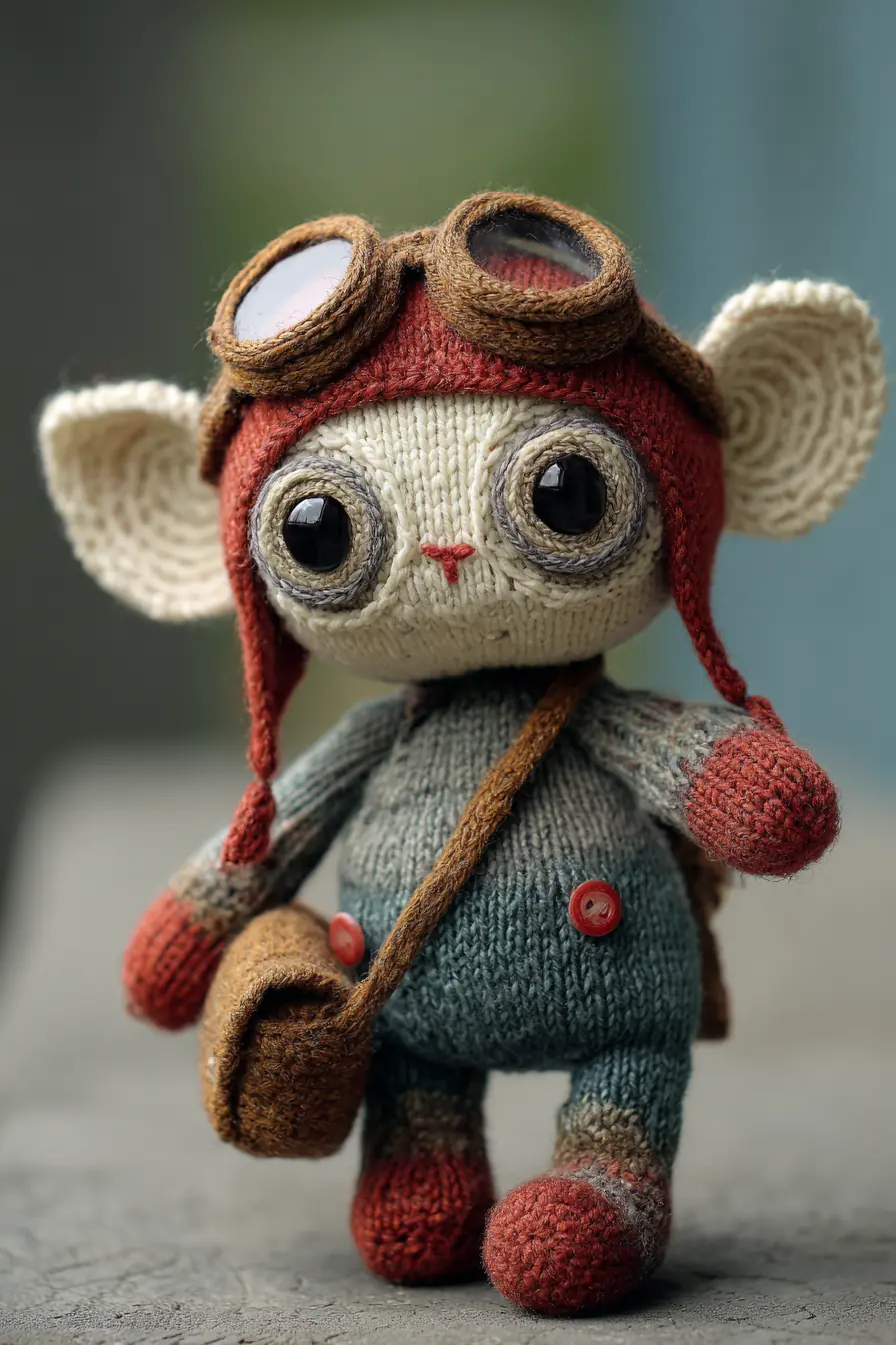 Knitted Amigurumi Mouse Pilot — Materials, Stitches & Safety Tips