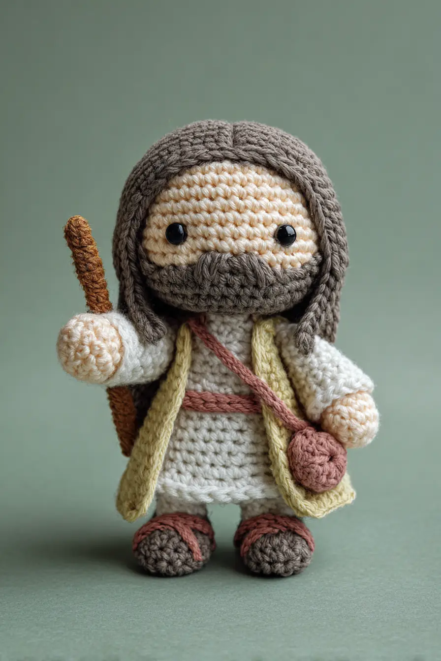 Robed Amigurumi Doll with Staff — Crochet Materials, Stitches & Safety