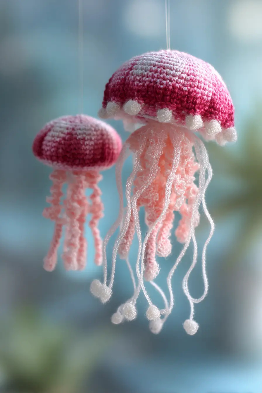 Soft Pink Amigurumi Jellyfish — Crochet Pattern & Materials Guide