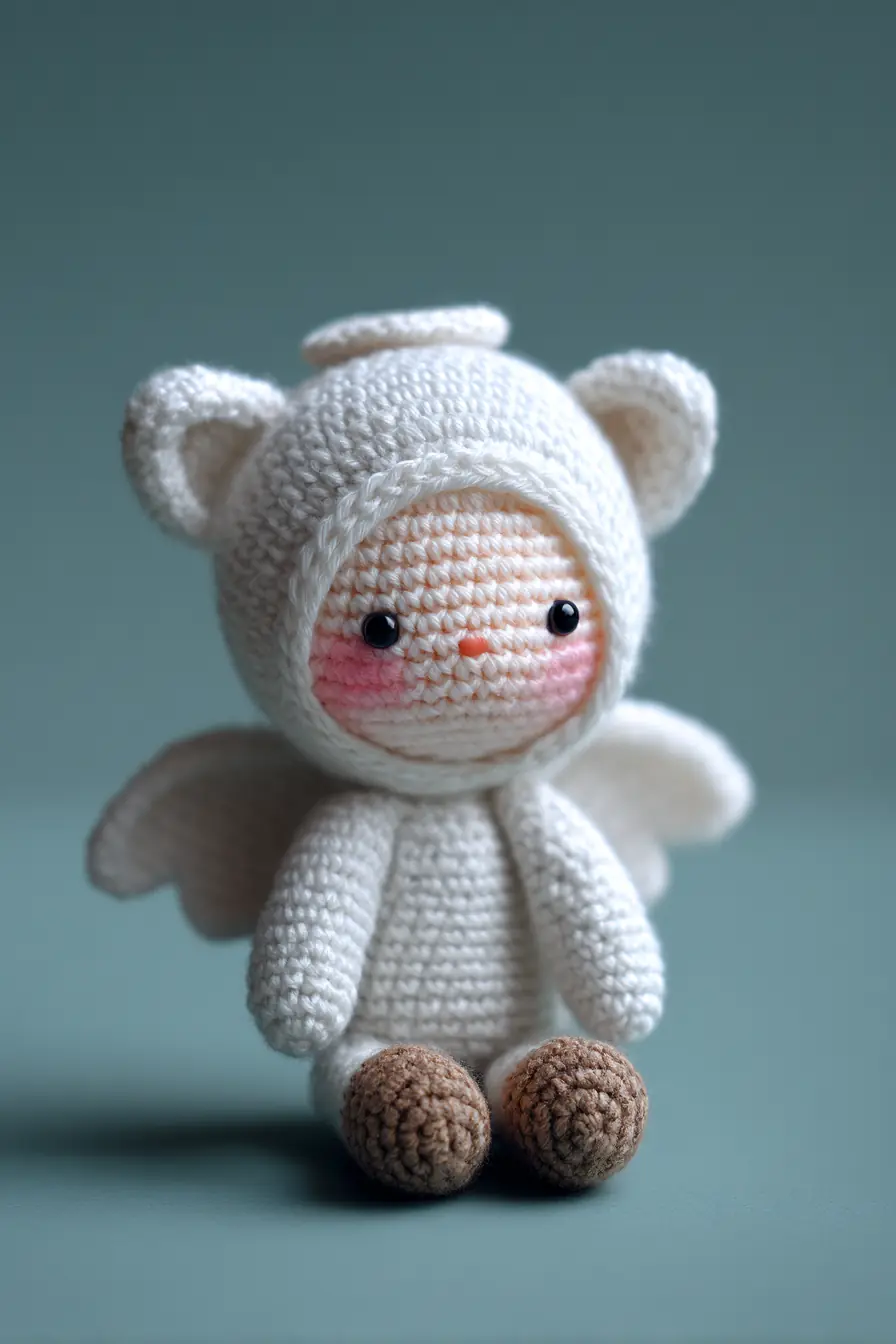 Soft Angel Amigurumi Doll — Crochet Pattern for Halo, Wings & Booties