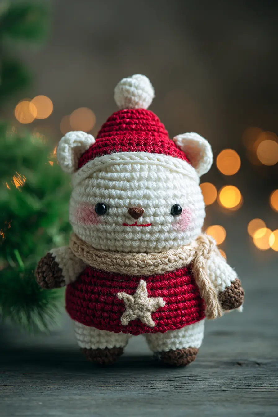 Holiday Bear Amigurumi — Crochet Pattern, Materials & Safety Tips