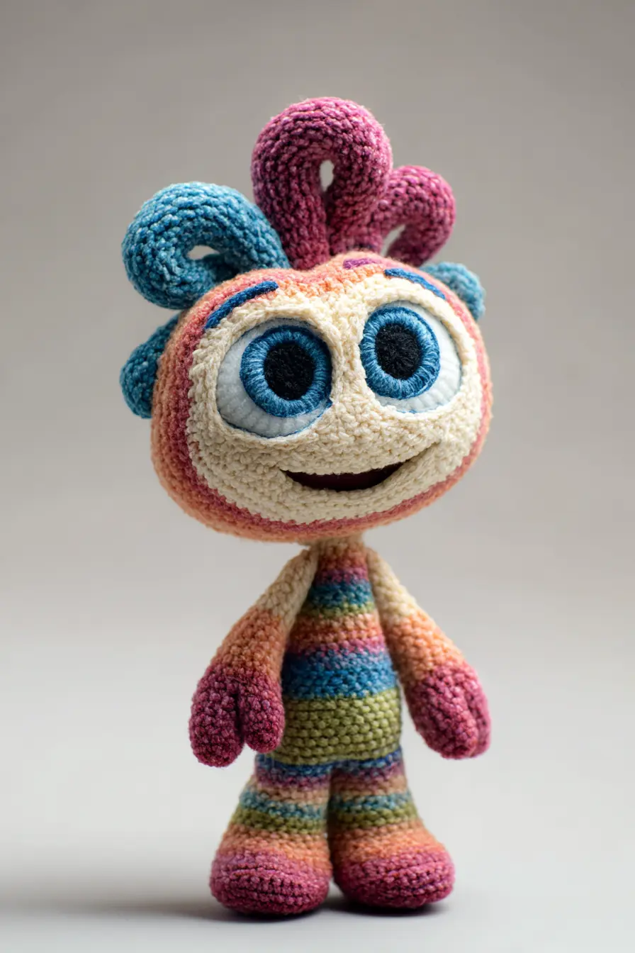 Colorful Plush Amigurumi Character — Crochet Materials, Stitches & Safety