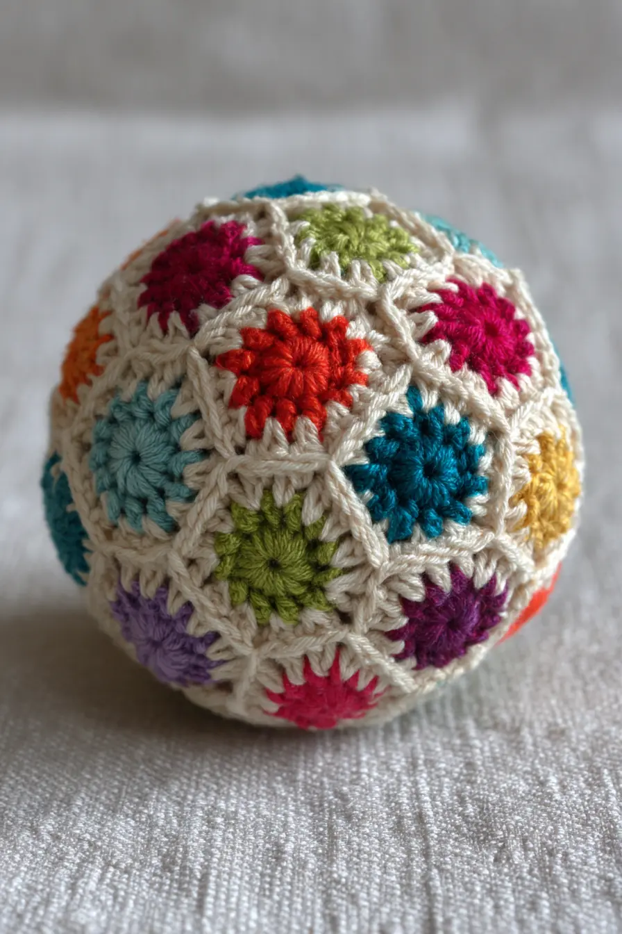Colorful Crochet Hexagon Amigurumi Ball — Pattern, Materials & Tips
