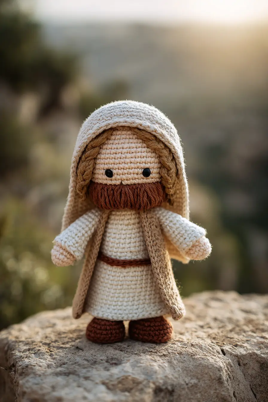 Hooded Bearded Doll Amigurumi Pattern — Small Crochet Toy (6–8 in)