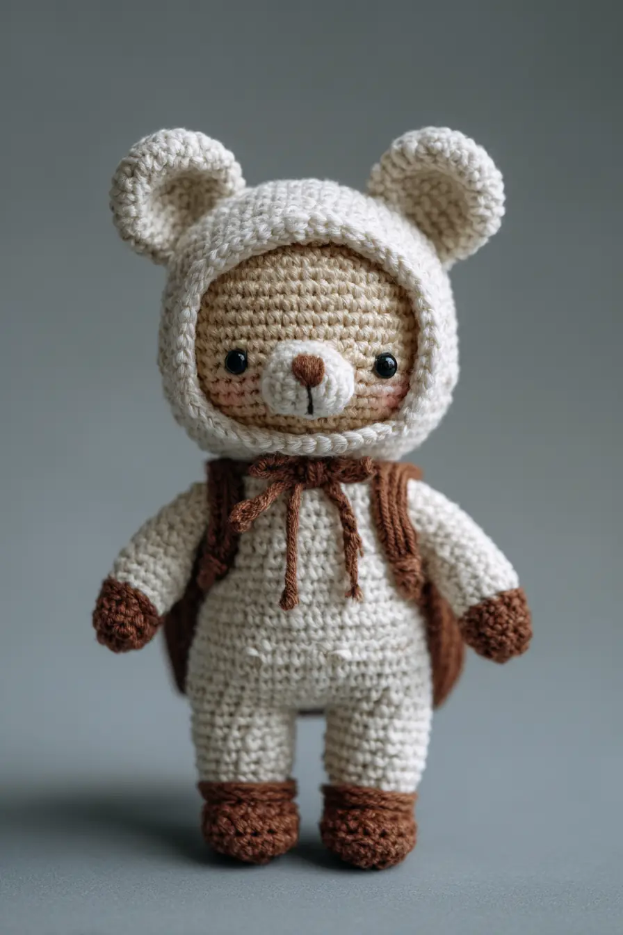 Hooded Amigurumi Bear Crochet Pattern — Materials, Stitches & Safety