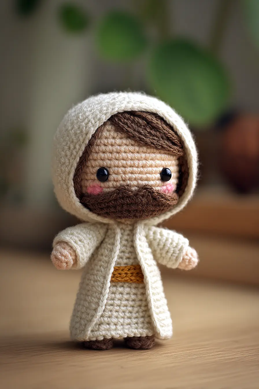 Hooded Amigurumi Doll with Beard — Crochet Materials, Stitches & Tips
