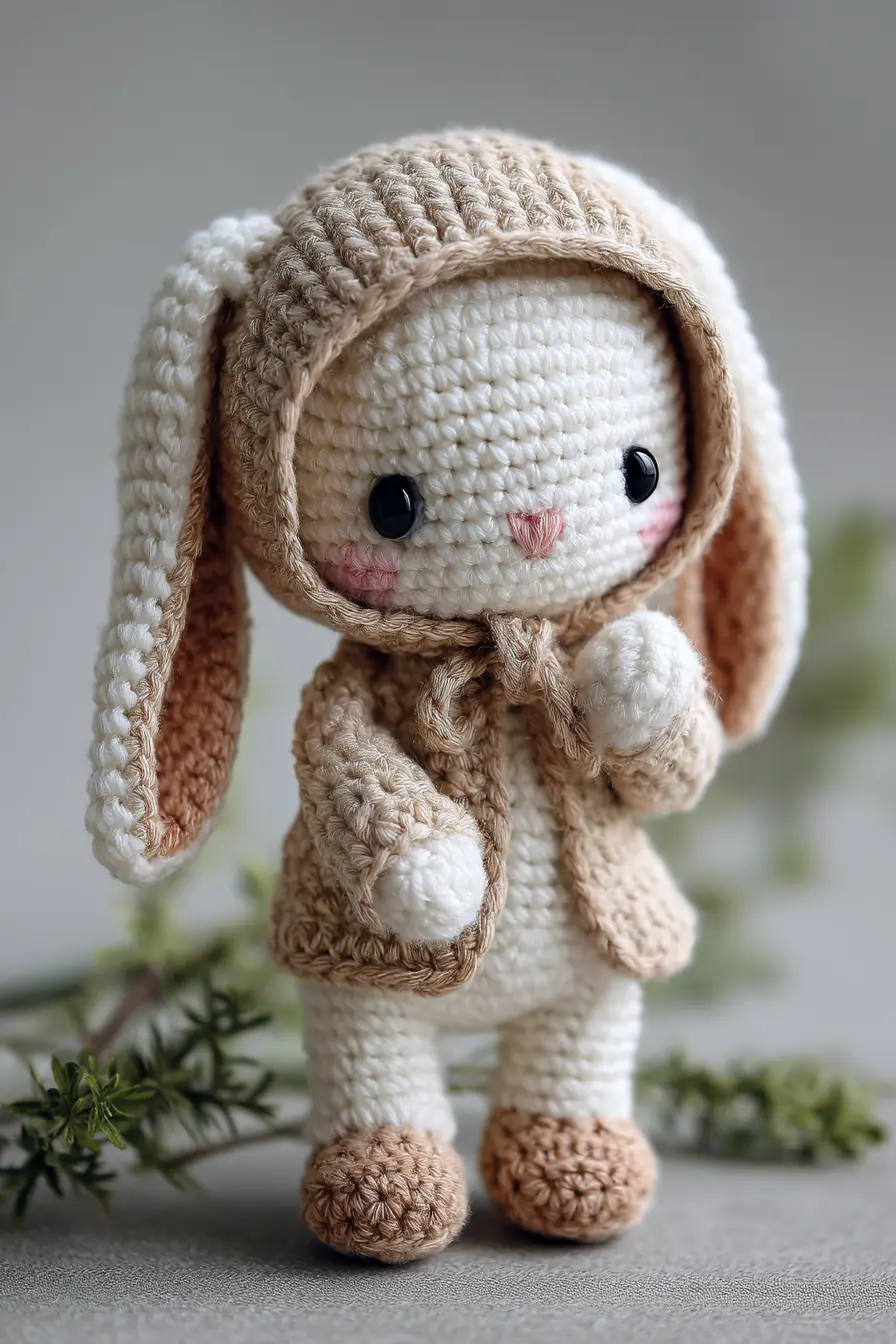 Hooded Amigurumi Bunny Crochet Pattern — Yarn, Stitches & Safety Tips