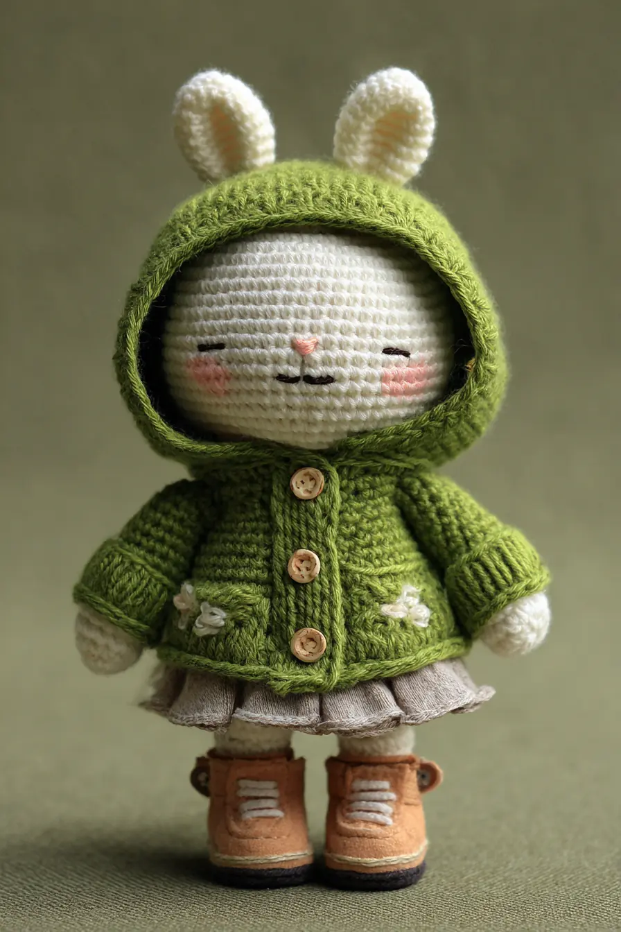 Hooded Bunny Amigurumi — Crocheted Doll Pattern, Materials & Tips