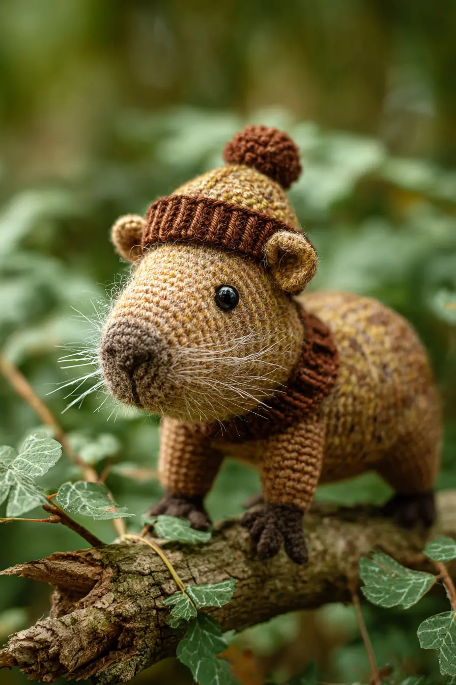Woodland Capybara Amigurumi – Crochet Pattern, Materials & Safety