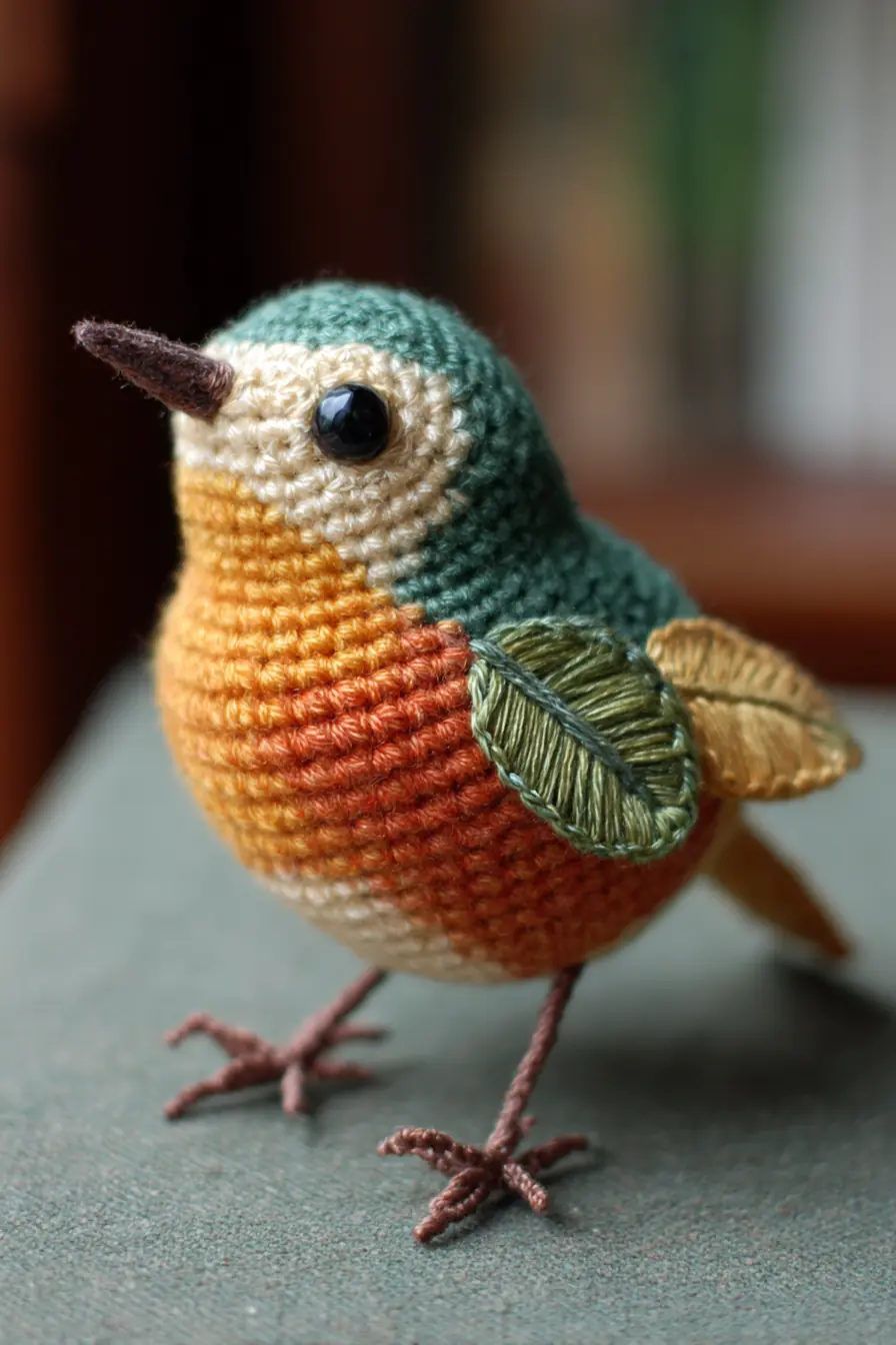 Woodland Bird Amigurumi Pattern — Crochet Bird Toy (Approx. 4–5 in)