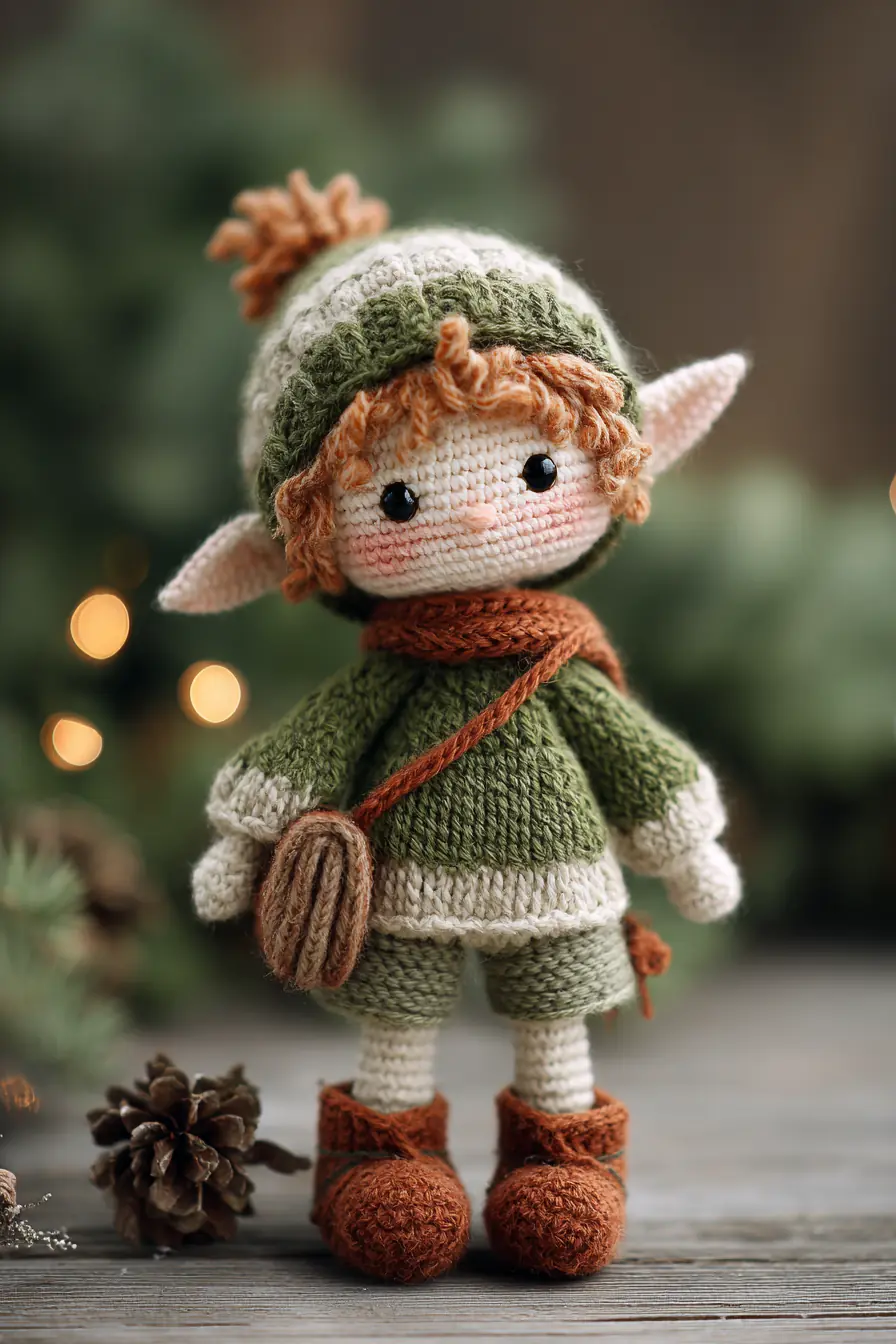Woodland Elf Amigurumi — Hat, Boots & Scarf Crochet Pattern