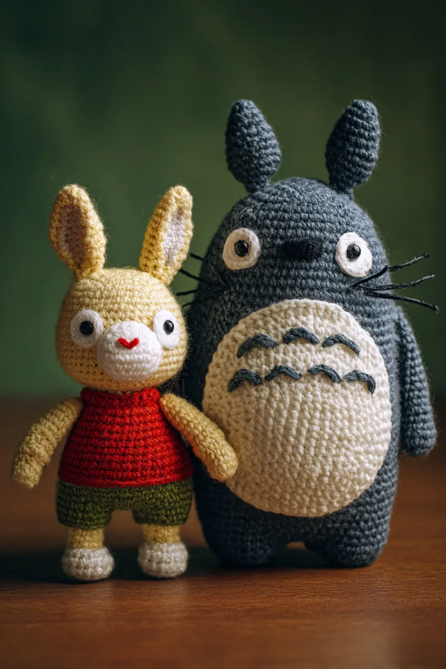Forest-Friend Amigurumi: Totoro-Style & Bunny Crochet Pattern (Worsted Yarn)