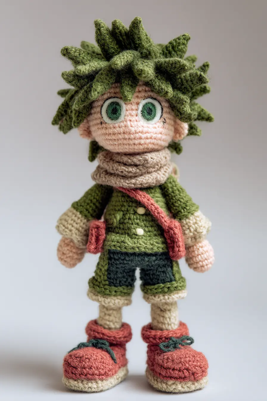 Spiky-Haired Amigurumi Explorer Doll — Crochet Pattern, Materials & Tips