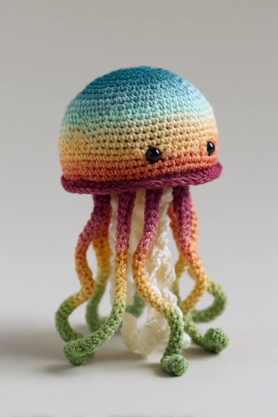 Gradient Jellyfish Amigurumi - Crochet Pattern, Materials & Tips