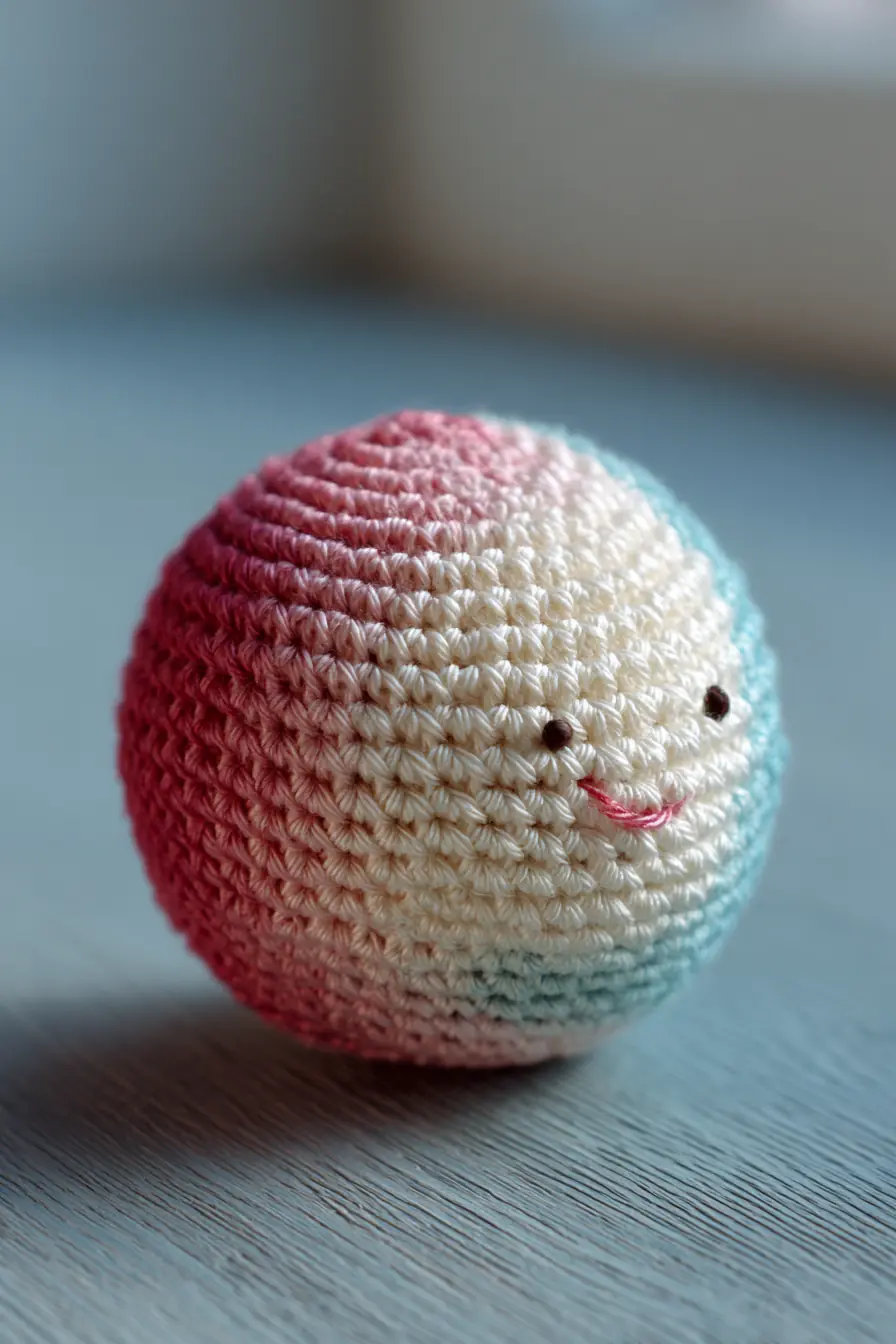 Gradient Amigurumi Ball — Crochet Pattern for Small Round Plush (7–9 cm)