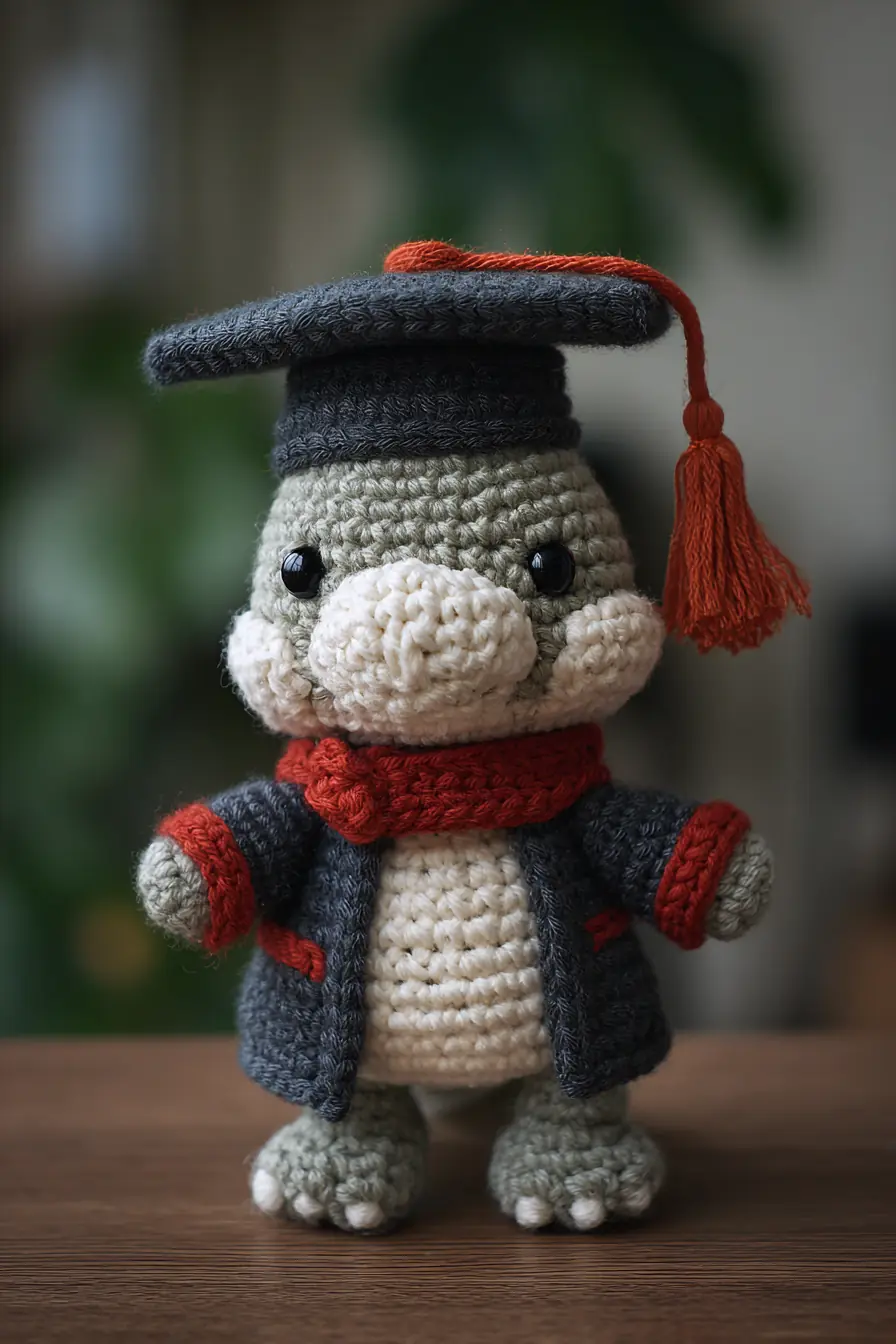 Graduation Dinosaur Amigurumi — Crochet Pattern, Materials & Safety Tips