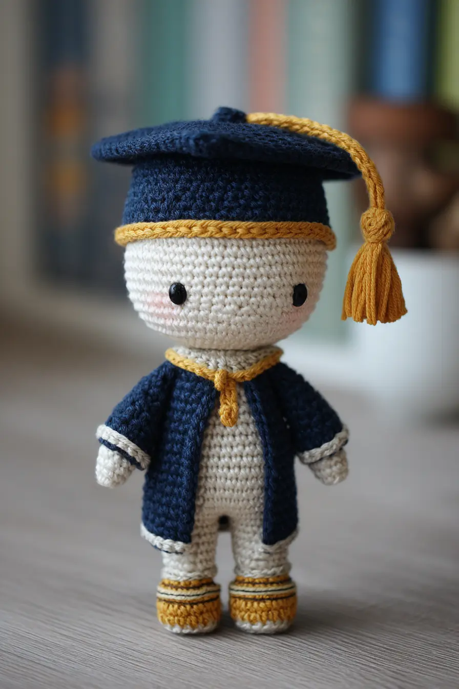 Graduation Amigurumi Doll Crochet Pattern — Cap, Gown & Tassel