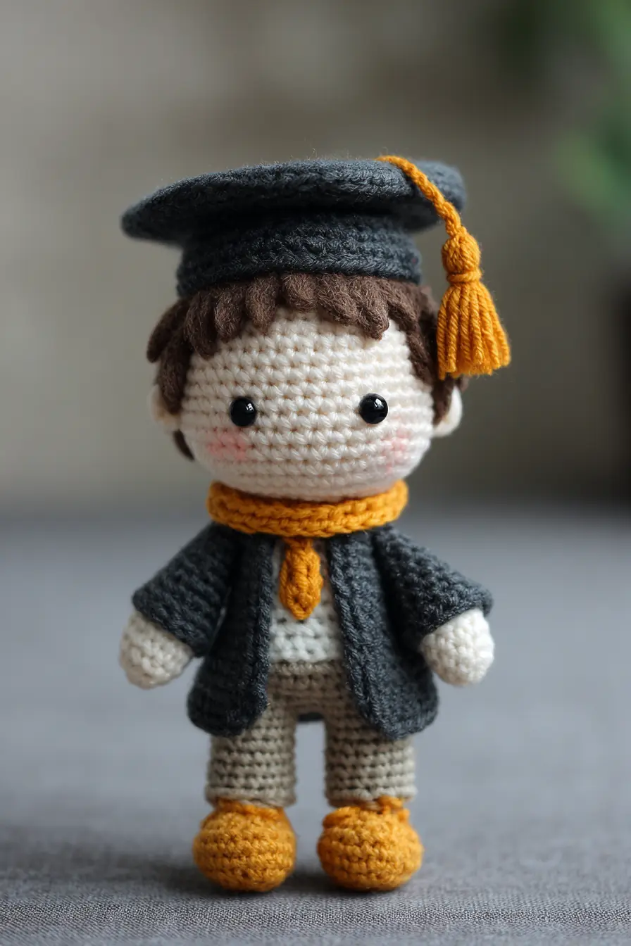 Graduation Amigurumi Doll Crochet Pattern — Mini Graduate with Cap & Tassel