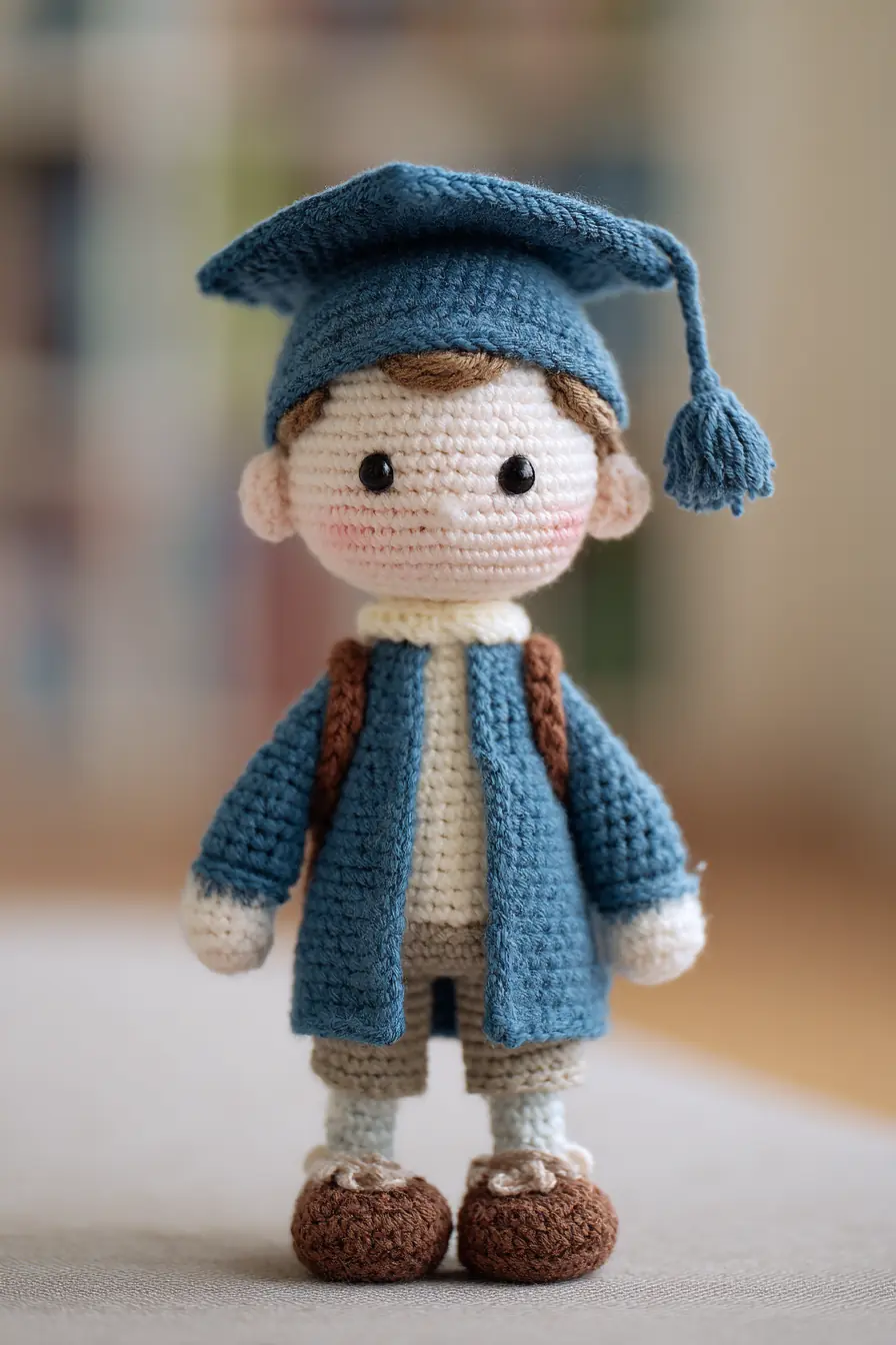 Graduation Doll Amigurumi Pattern — Crochet Cap, Coat & Tassel