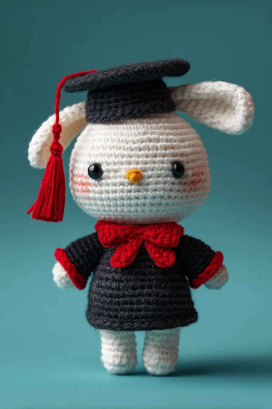 Graduation Bunny Amigurumi — Crochet Mortarboard Toy Pattern