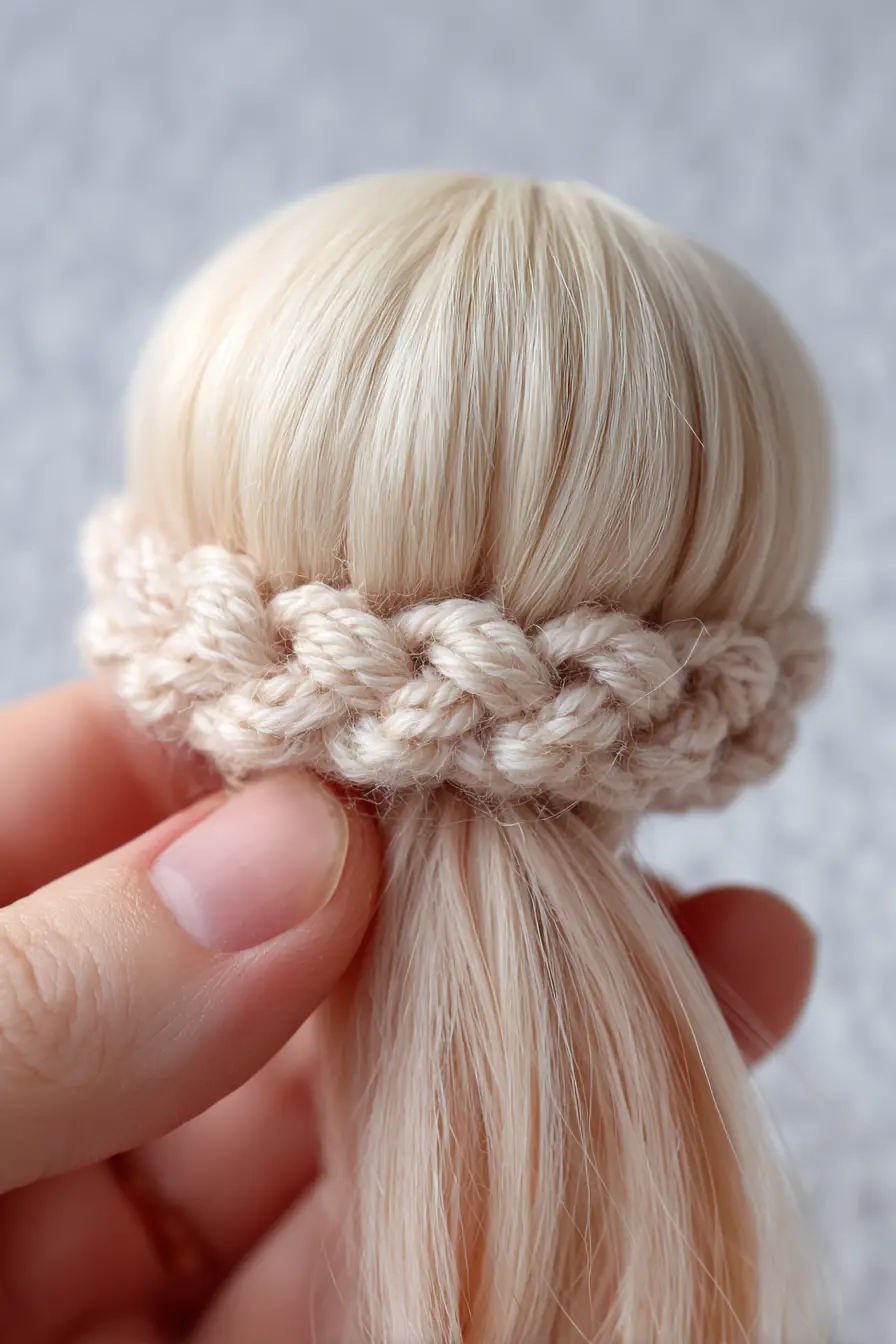 Braided Amigurumi Doll Headband — Crochet Cotton, Single & Slip Stitch Guide