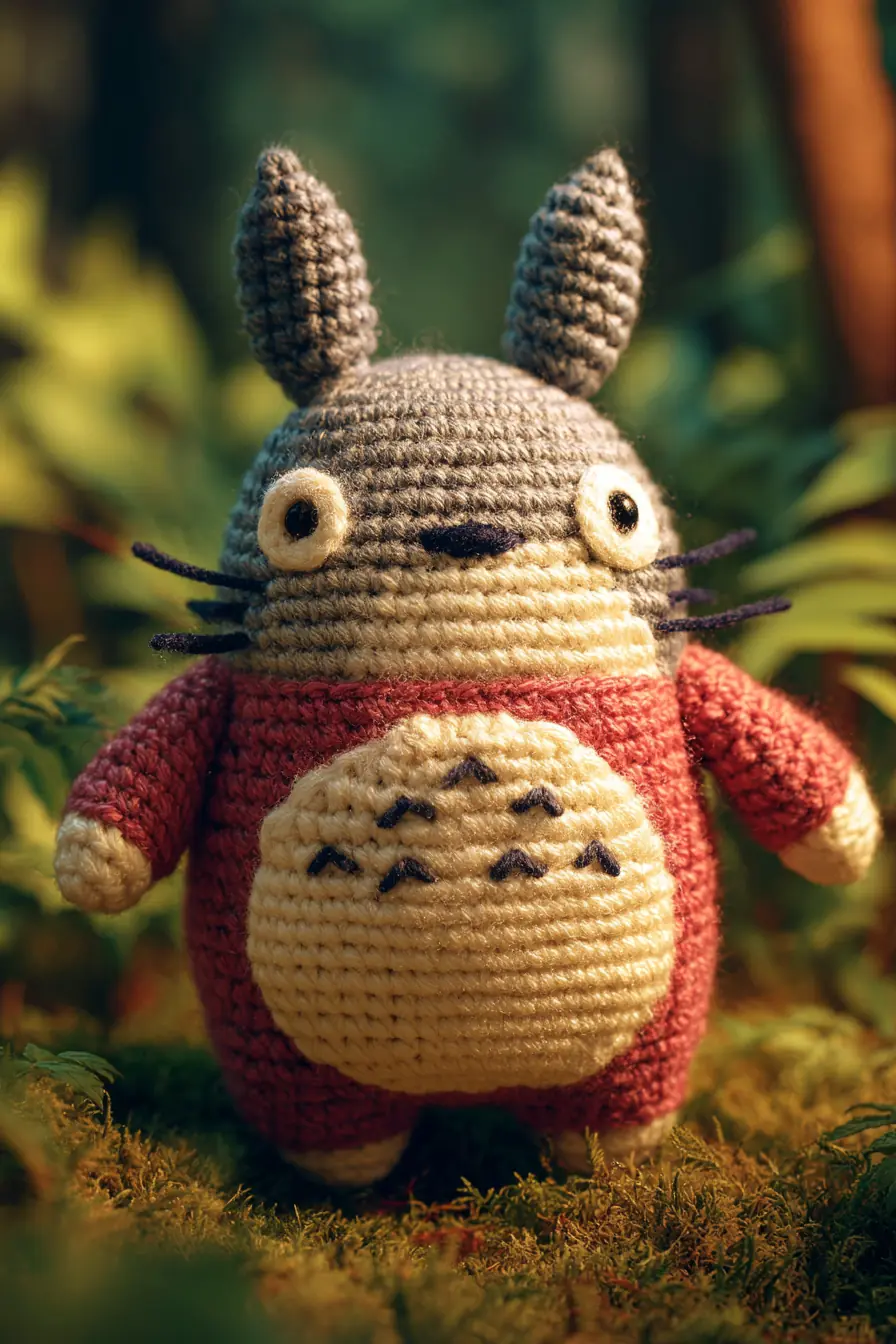 Gray & Red Woodland Amigurumi Plush — Crochet Materials, Stitches & Tips