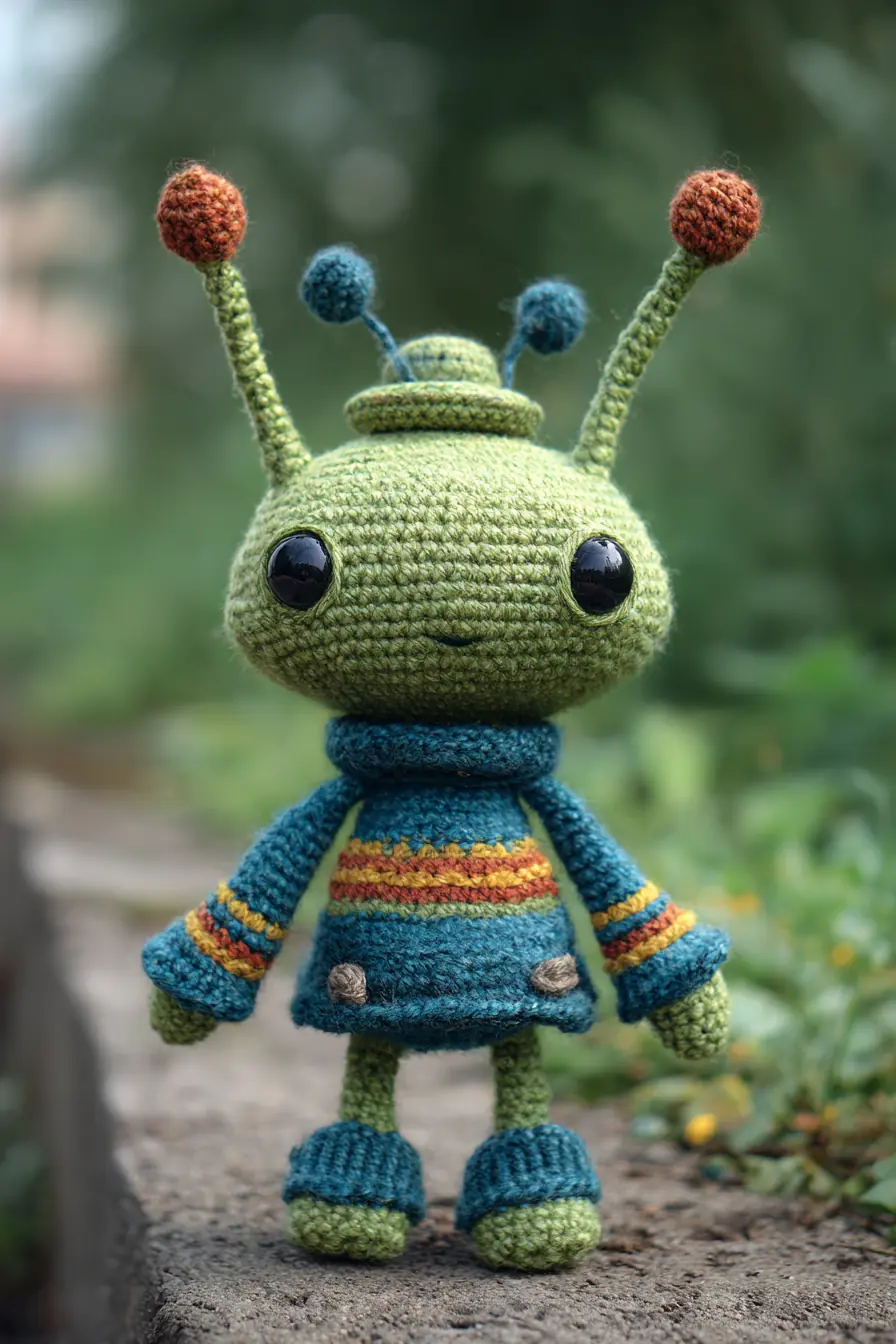 Green Alien Amigurumi Doll — Crochet Materials, Stitches & Safety Tips