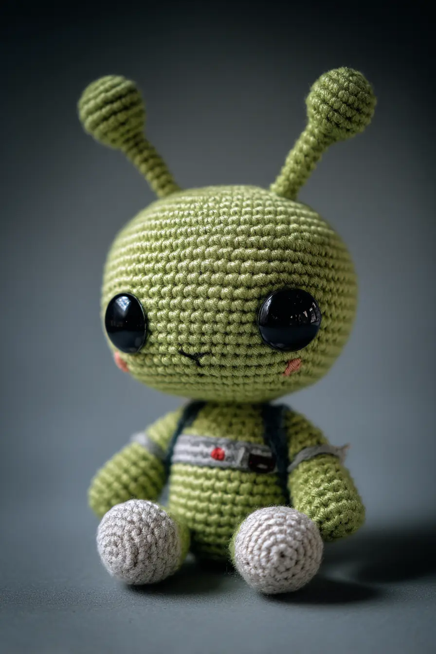 Green Alien Amigurumi Crochet Doll — Easy Pattern, Materials & Tips