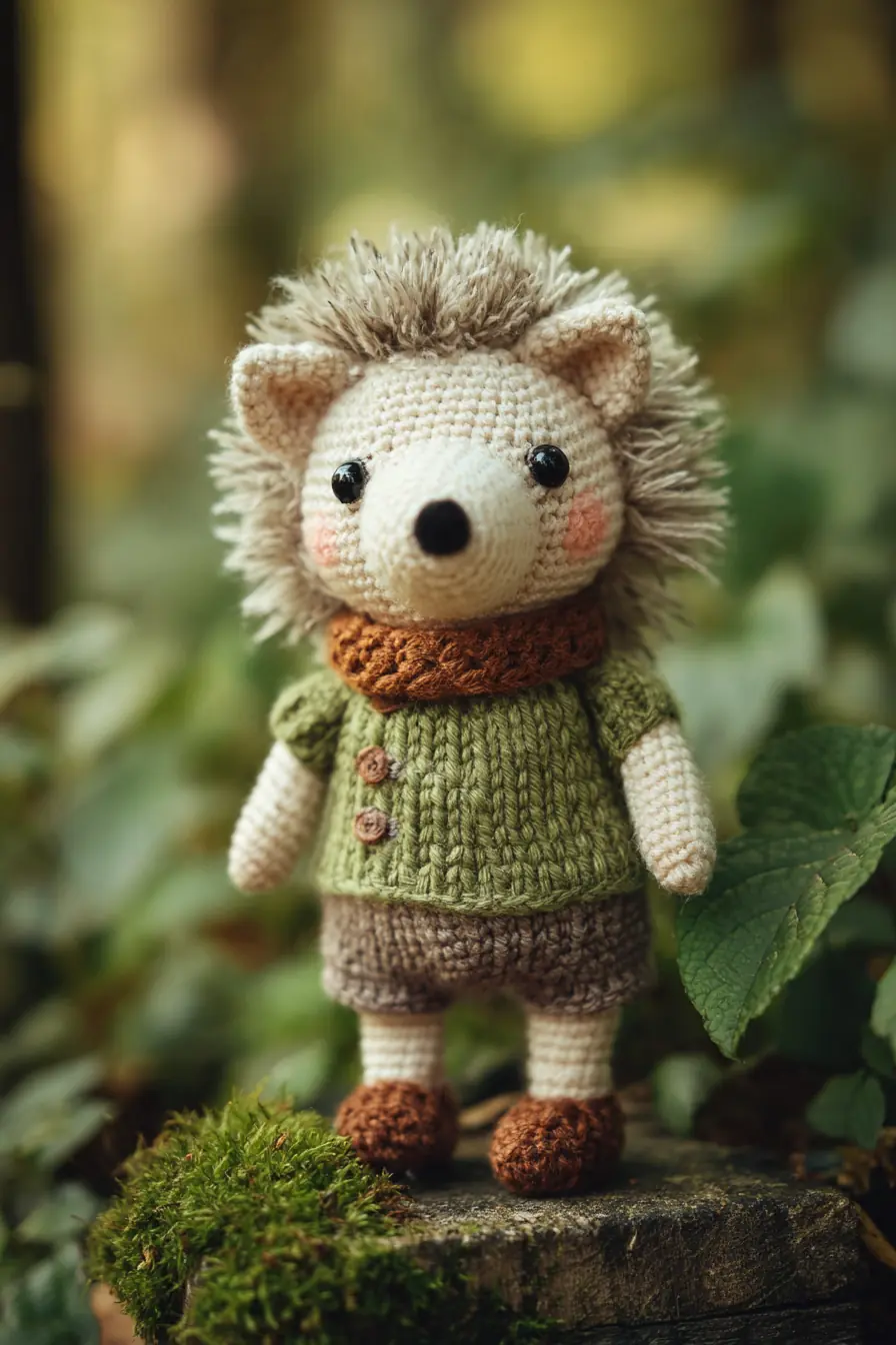 Crochet Hedgehog Amigurumi Pattern — Fluffy Mane, Sweater & Safety Tips
