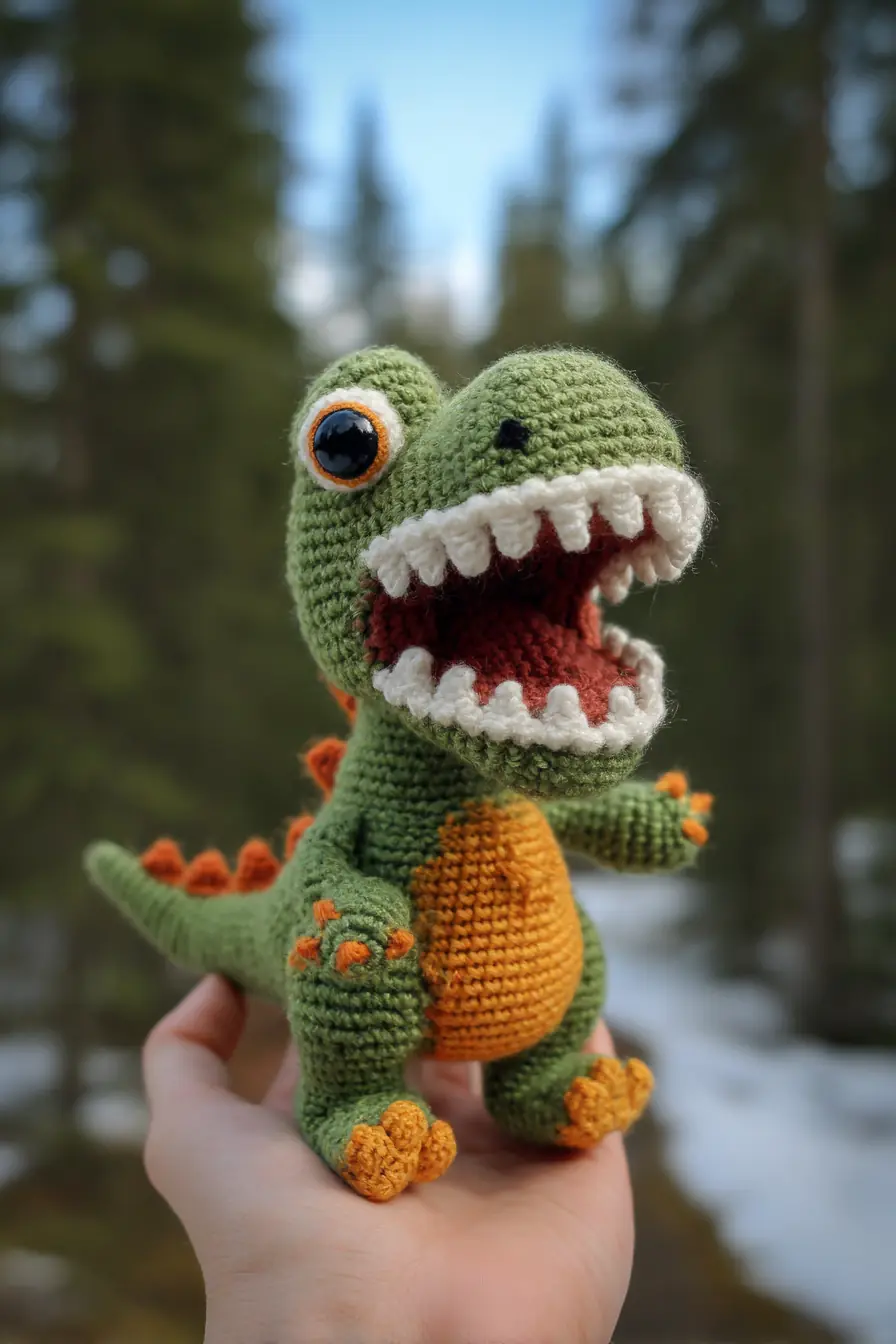 Crochet T‑Rex Amigurumi: Green Dinosaur Toy Pattern & Tips