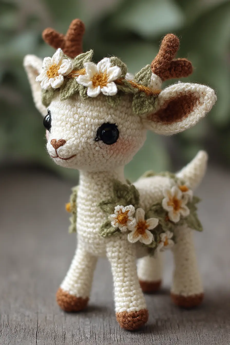 Crochet Floral Deer Amigurumi — Materials, Stitches, Size & Safety Tips