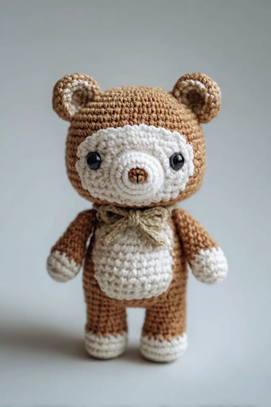 Crochet Amigurumi Bear — Cotton Yarn Pattern with Safety Tips