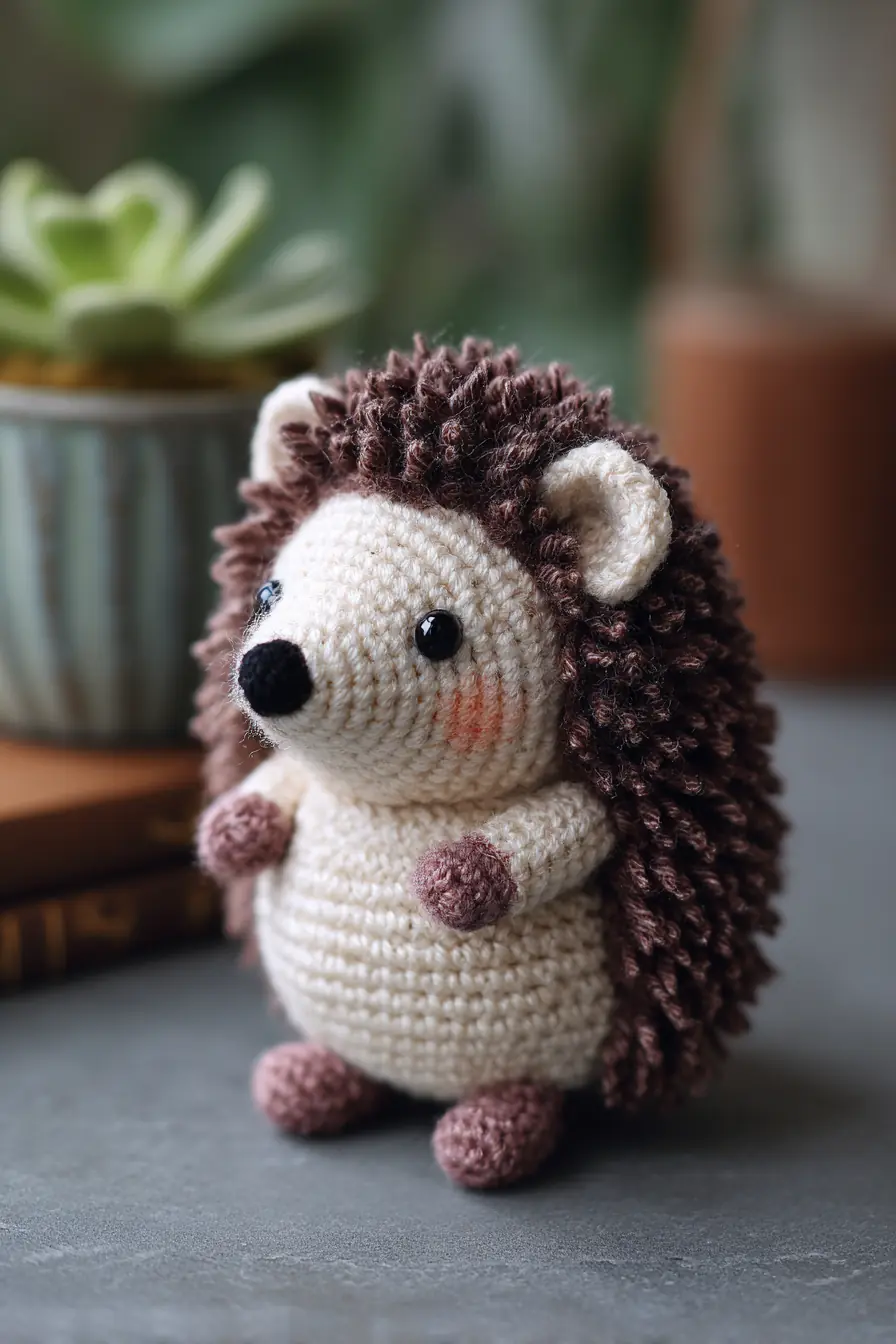Crochet Amigurumi Hedgehog Pattern: Loop-Stitch Quills & Simple Construction