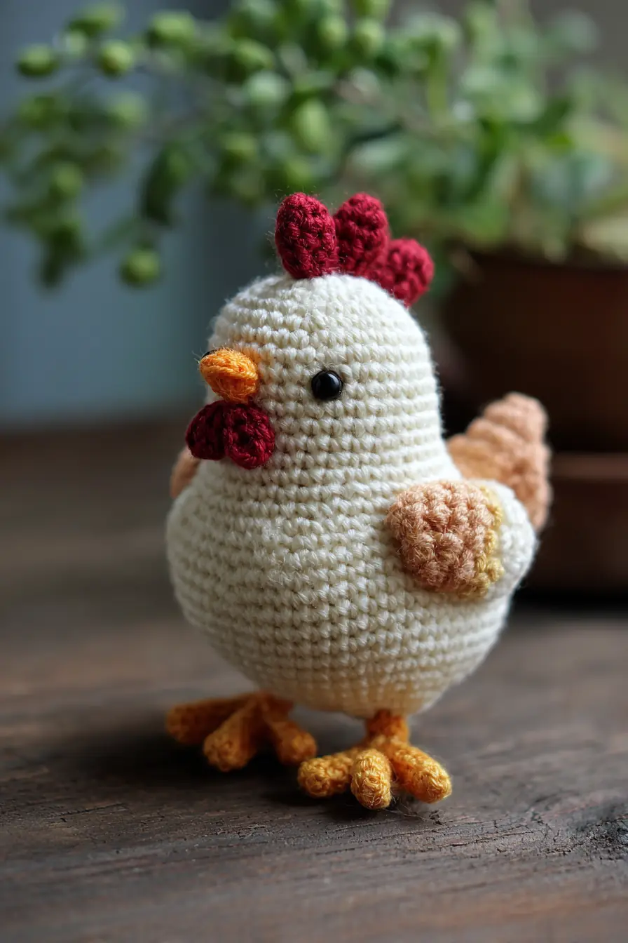 Crochet Amigurumi Chicken Pattern — Small Plush Hen Toy