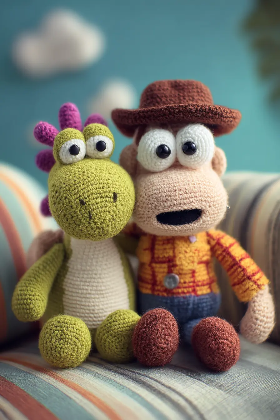 Crochet Amigurumi Dinosaur & Cowboy Duo — Pattern Tips & Materials