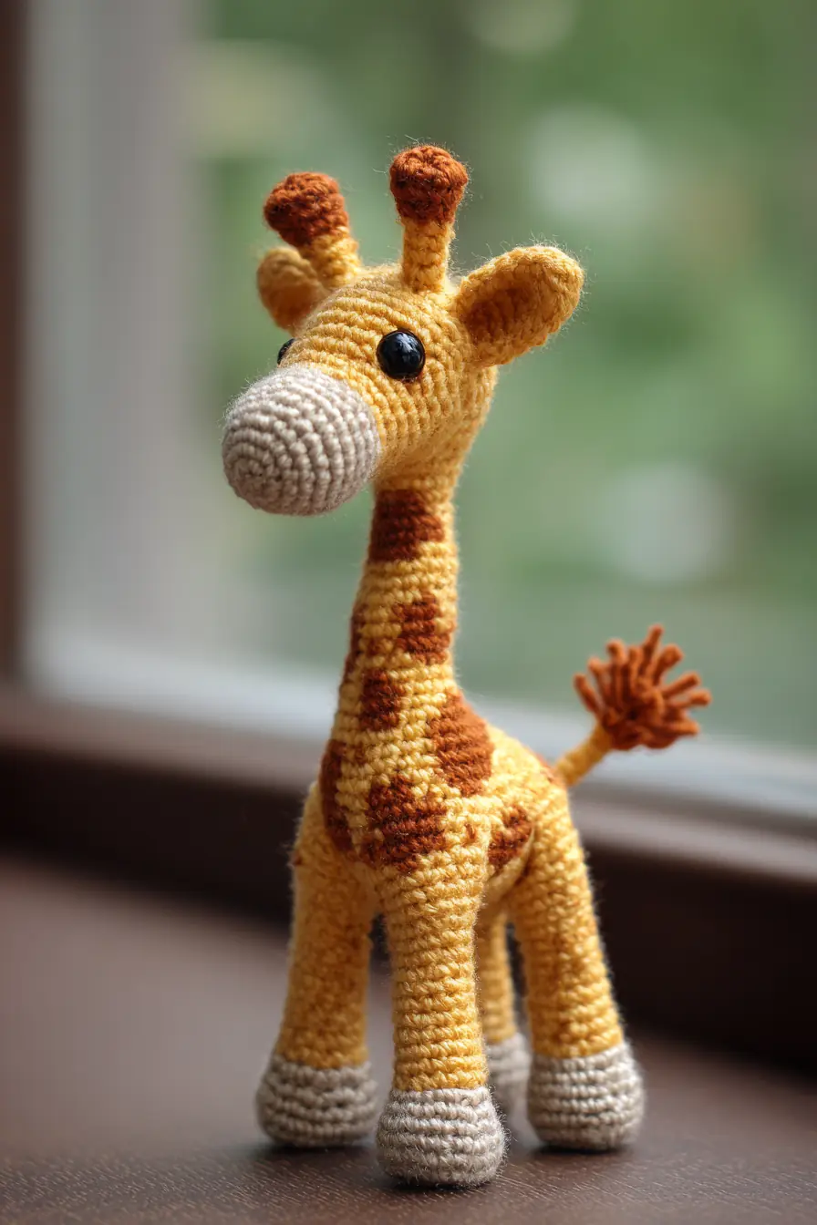 Crochet Amigurumi Giraffe Pattern — Small Toy with Safety Eyes