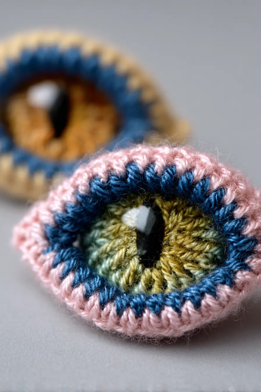 Crochet Amigurumi Slit-Pupil Eye — Realistic Eye Motif Pattern & Tips