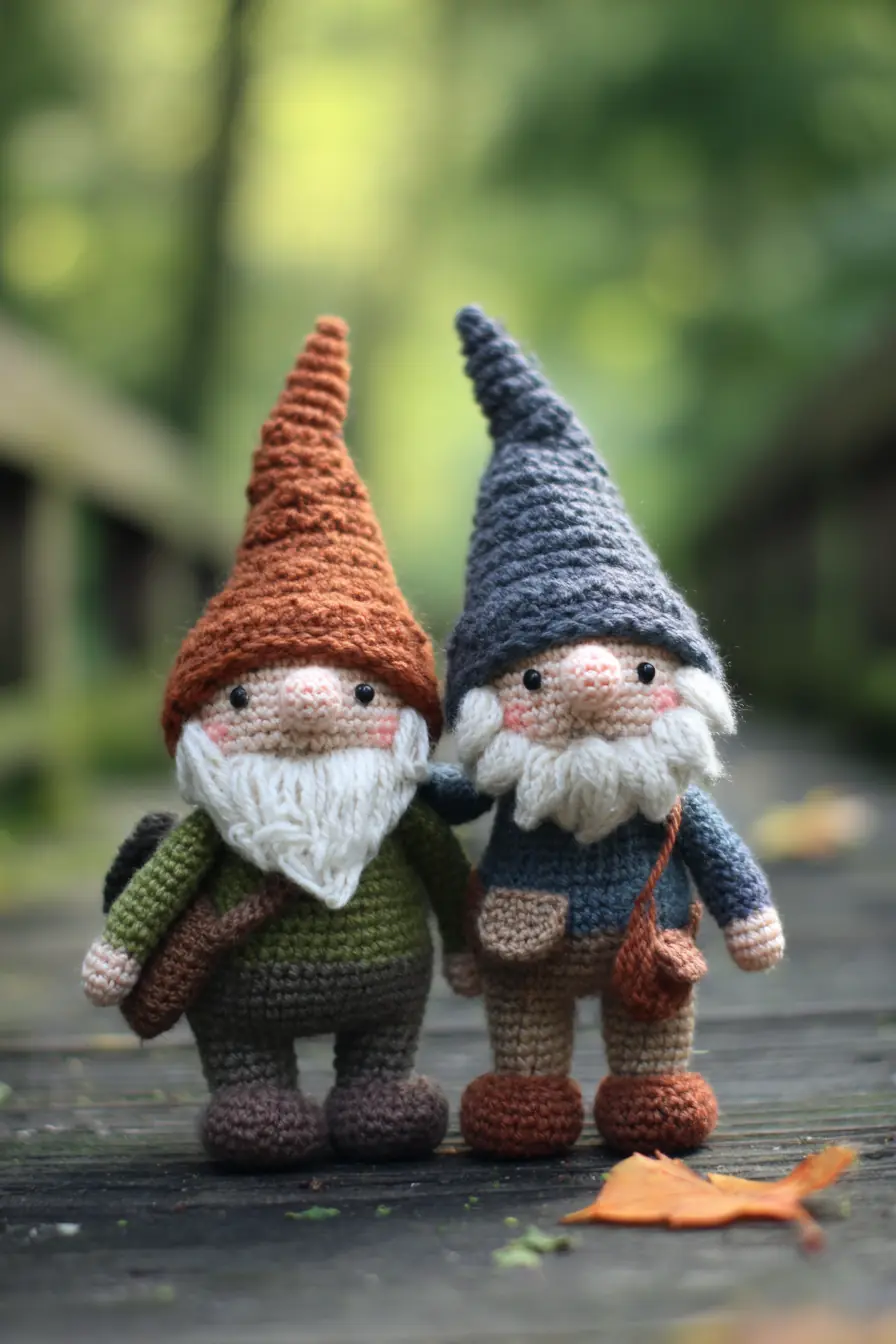 Crochet Amigurumi Gnome Pair — Materials, Stitches & Safety Tips