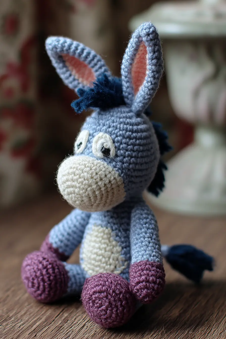Crochet Amigurumi Donkey: Small Seated Donkey Toy Pattern and Tips