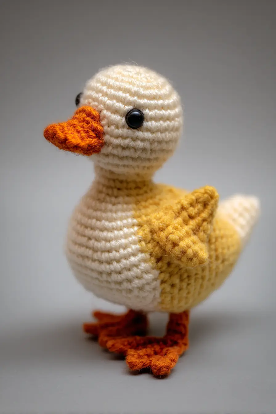 Crochet Amigurumi Duck — Small Plush Duck Pattern with Beak & Wings