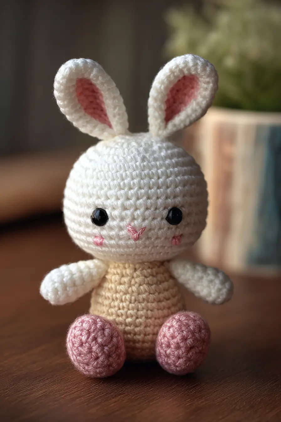 Crochet Amigurumi Bunny — Soft Cotton Toy, Small Handmade Gift