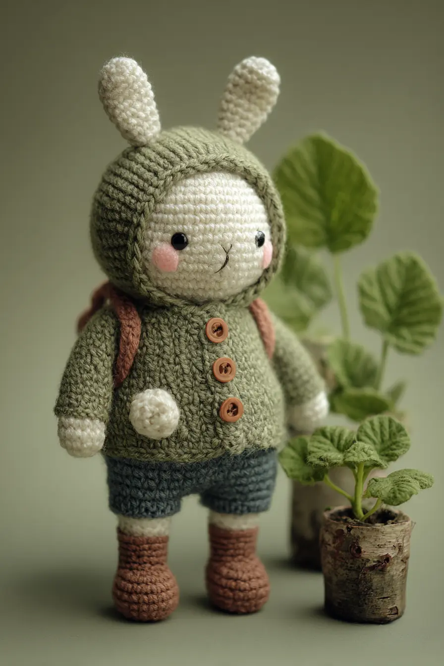 Crochet Amigurumi Bunny Doll with Hooded Jacket — Pattern Notes & Materials
