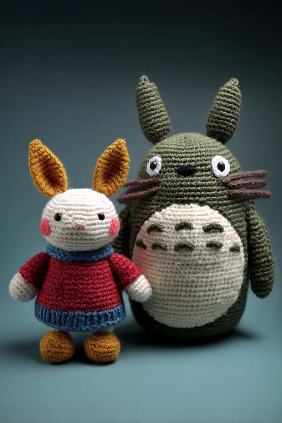 Crochet Amigurumi Bunny & Totoro-Style Plush — Materials, Stitches & Safety