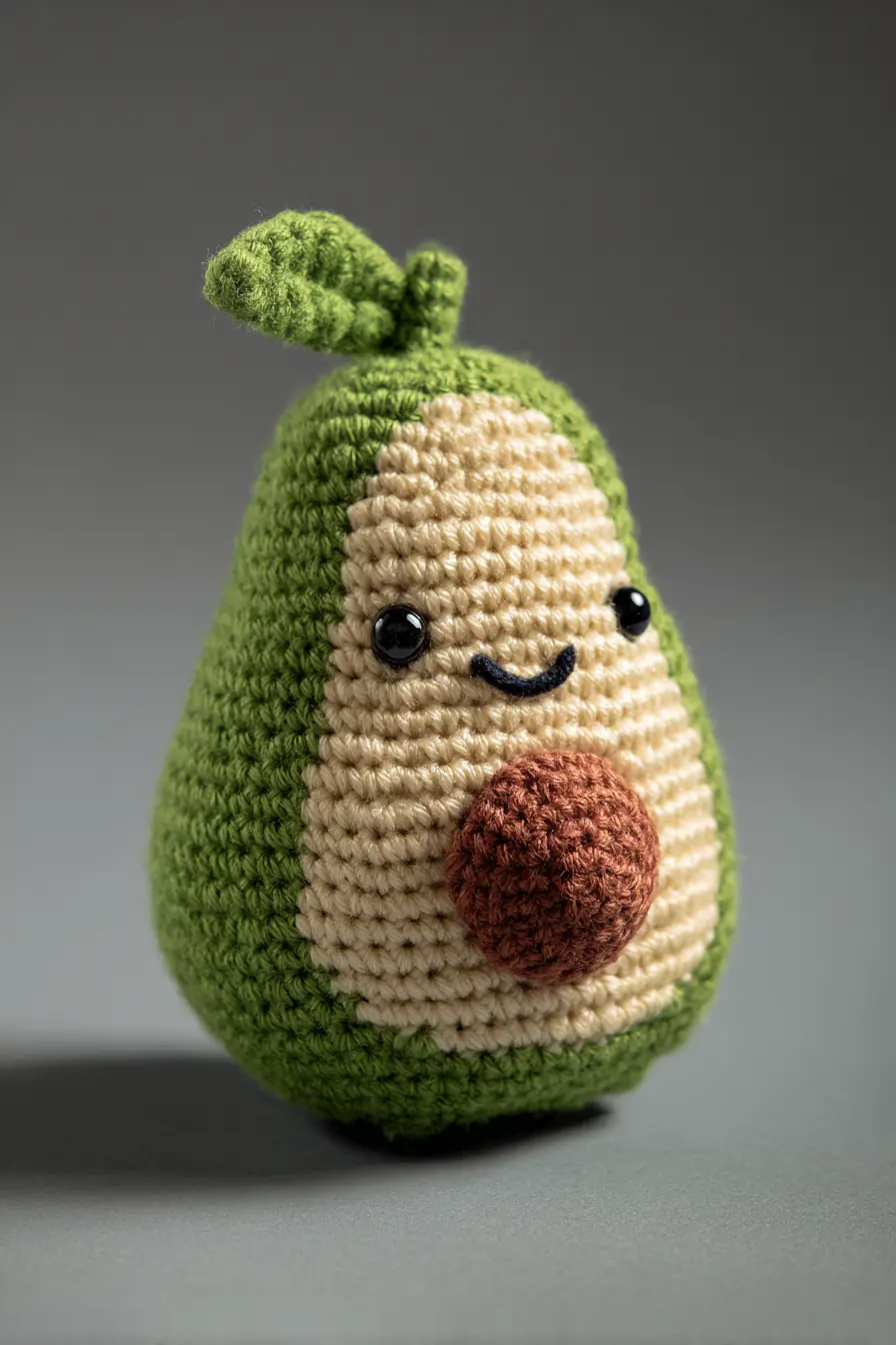 Crochet Amigurumi Avocado: Simple Cute Plush Toy Pattern