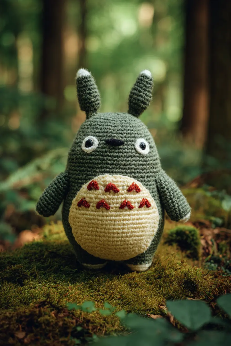 Crochet Totoro Amigurumi — Green Plush Pattern, Materials & Tips