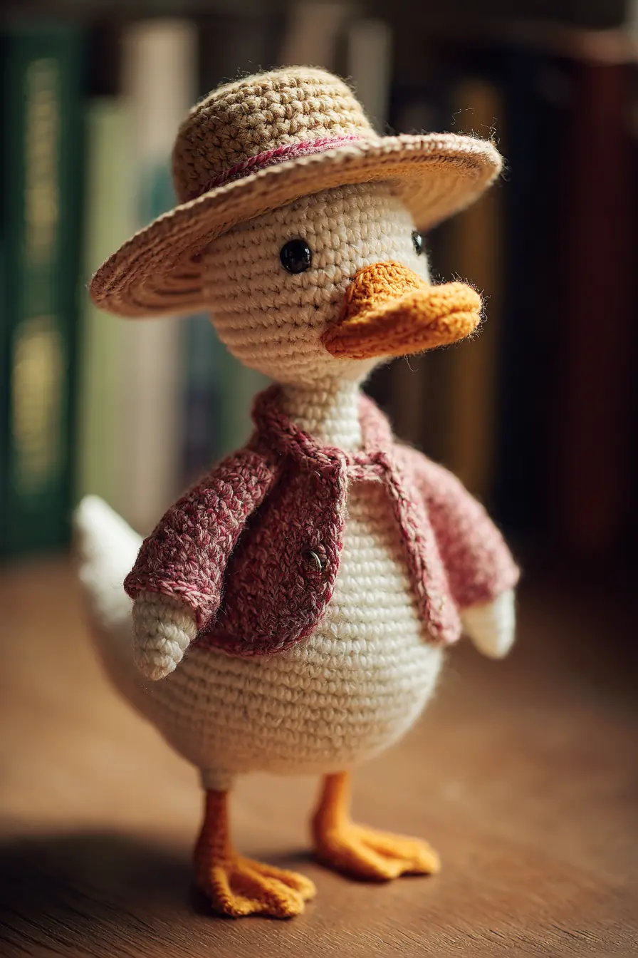 Crochet Duck Amigurumi Pattern — Duck with Hat & Jacket